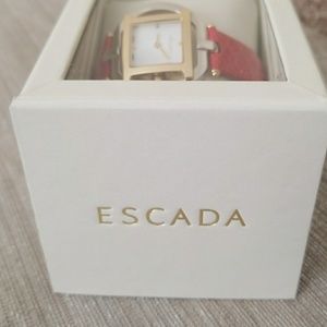 Brand New Escada Red Leather Watch